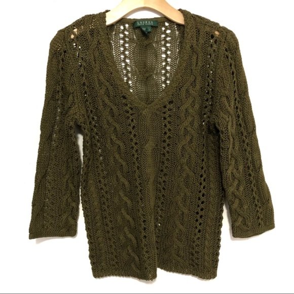 Lauren Ralph Lauren Sweaters - Ralph Lauren Olive Green Knit Sweater